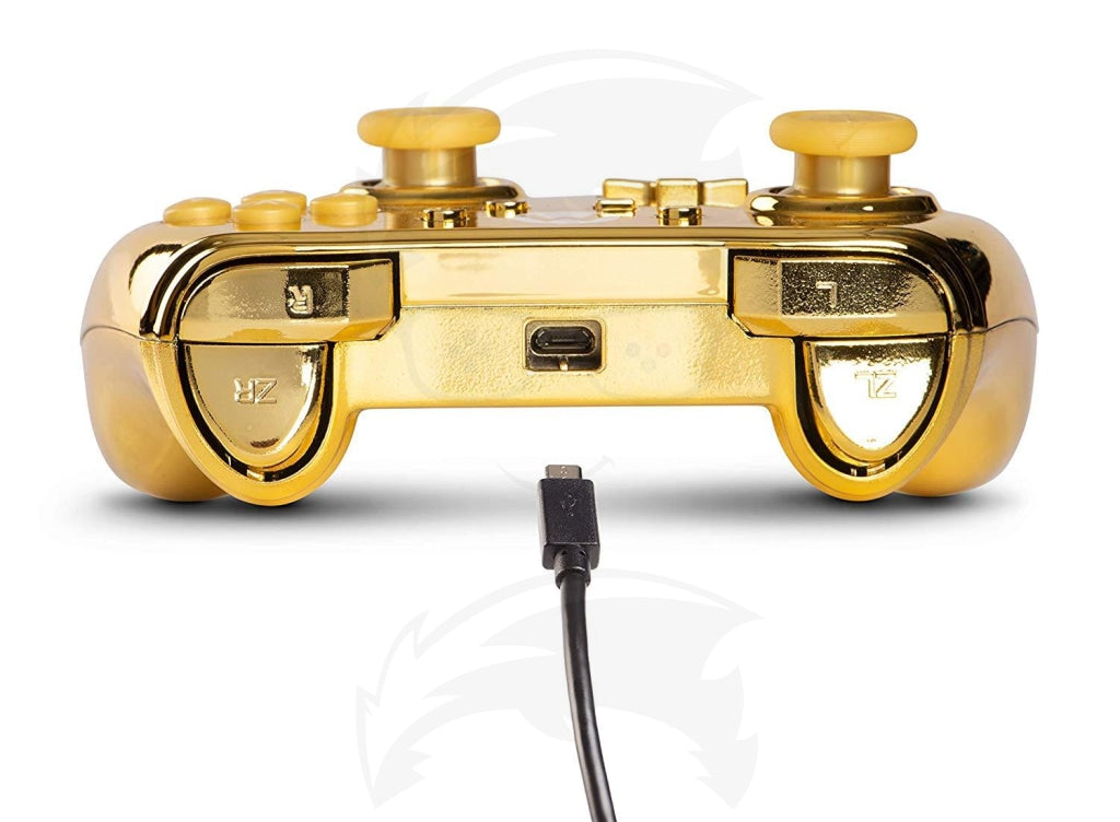 Wired Controller Chrome Gold Mario - Switch Wired Controller Chrome Gold Mario - Switch